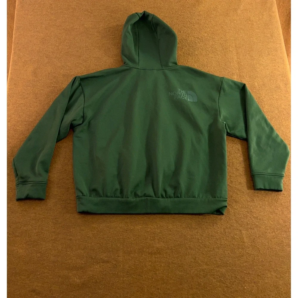 The North Face Mens Large Green Tonal Logo Pullover Hoodie Sweatshirt